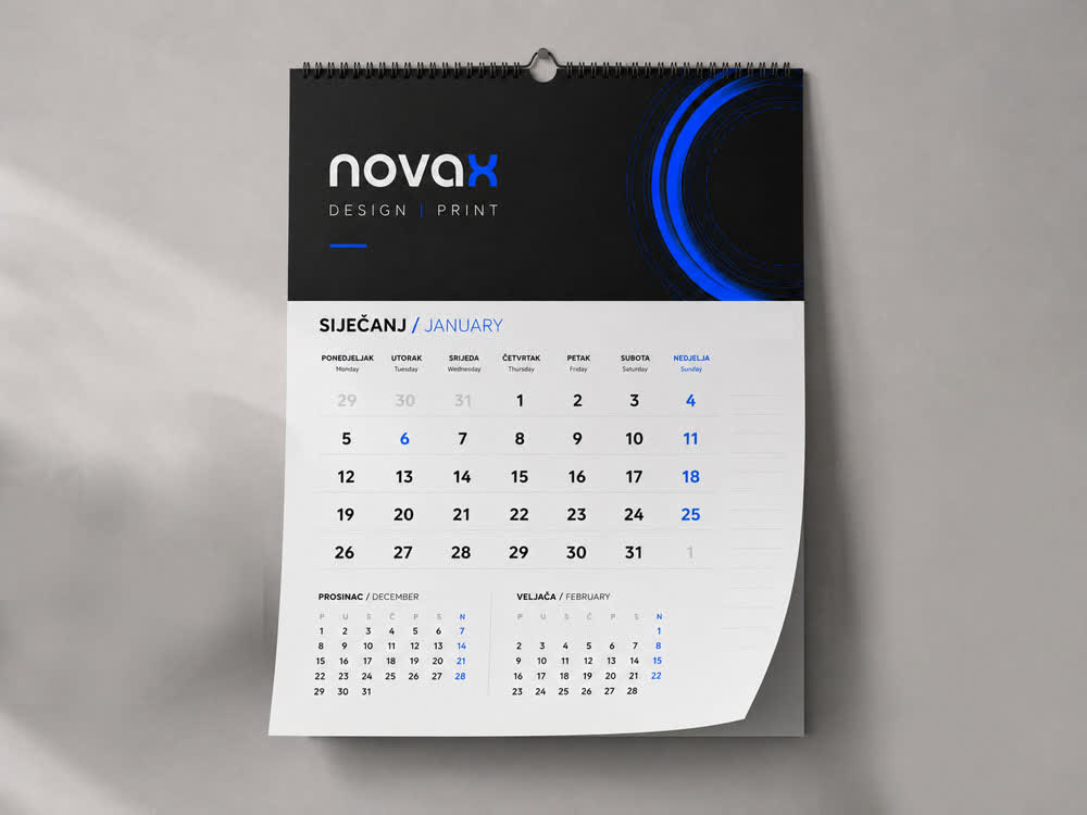 Personalizirani kalendari – Novax Lovran