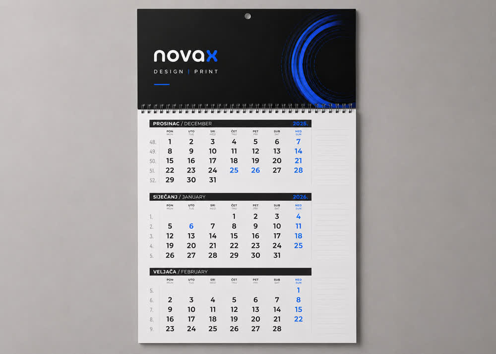 Poslovni kalendari memo – Novax Lovran